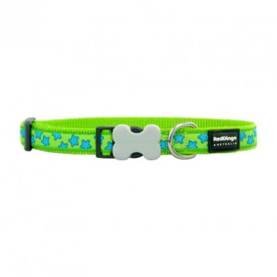 Meilleurs prix pour Red dingo - collier design pour chien - vert étoiles bleues - s