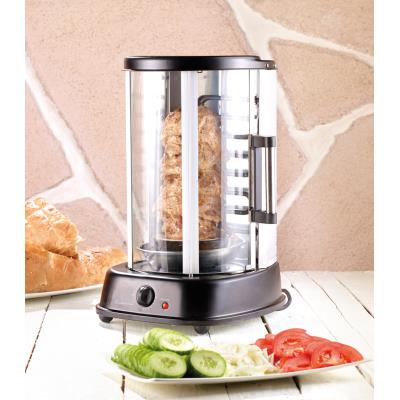 Grill pour kebab et brochettes avec vitre - 1500 W