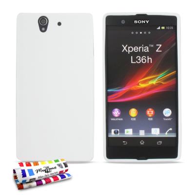 Coque Souple ORIGINAL Ultra Fine Blanc Le Glossy Hybrid de MUZZANO pour SONY XPERIA Z