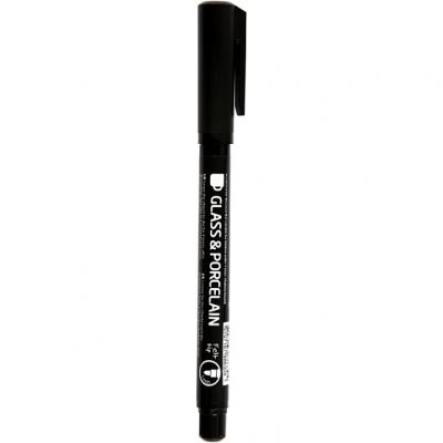 Creotime stylo à peinture verre & porcelaine contour noir