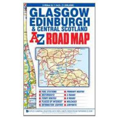 A-Z Glasgow & Central Scotland Road Map - [Version Originale]