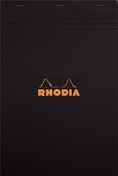 Bloc Rhodia Black 80 feuilles Agrafés 21x29,7 Q.5x5