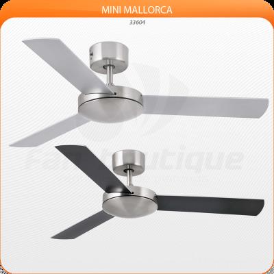 Ventilateur de plafond moderne 106 cm nickel mat faro MINI MALLORCA 33604