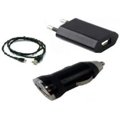 chargeur secteur maison auto voiture câble dâta usb 3 en 1 ozzzo pour xiaomi mi note pro