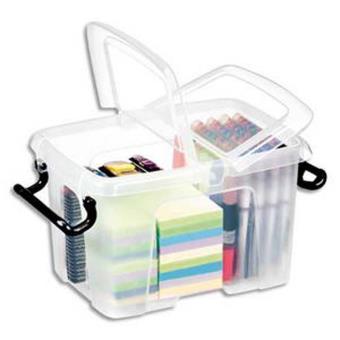 Boîte de rangement Smart Box Strata avec couvercle clipsé, dimentions intérieur 15,7 x 22,1 x 15,5 cm, transparent, 6L - 1