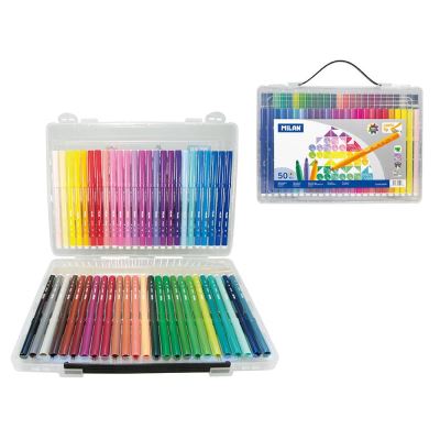Aucune Valise 50 Feutres Couleurs Milán Base D´Eau