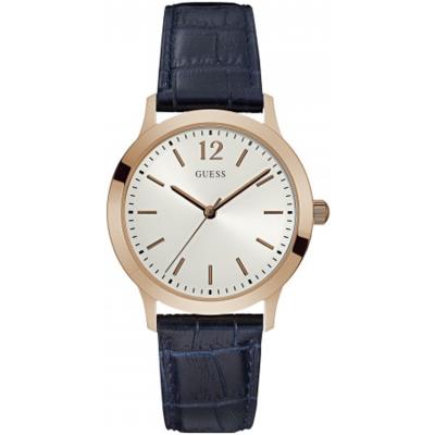 Montre Guess Exchange-W0922G7 pour Homme en Cuir Bleu