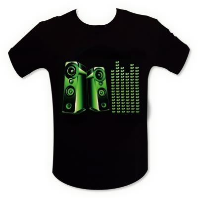 T-shirt enceinte mur de son LED equalizer lumineux S