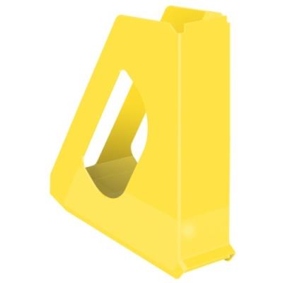 Esselte europost - vivida porte-revue en polystyrène a4 68 mm - jaune 623936