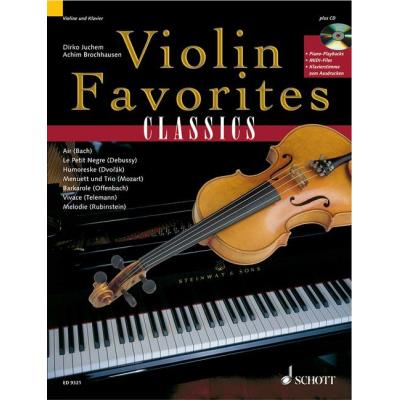 Partitions classique SCHOTT VIOLIN FAVOURITES CLASSICS + CD - VIOLIN: PIANO AD LIB. Violon