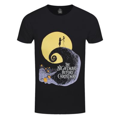 The Nightmare Before Christmas T-Shirt Silhouette Homme Noir - Taille XXL