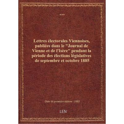 Lettres électorales Viennoises, publiées dans le \