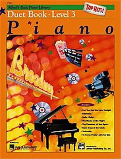 Alfred's Duet Book, Piano, Alfred's Basic Piano Library, Top Hits!, Level 3