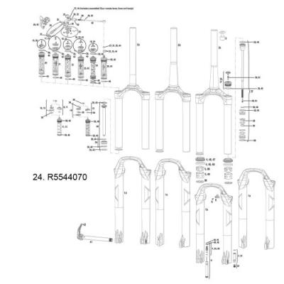Rockshox recon gold csu 2011 fourche en aluminium blanc blanc 1.5-inch