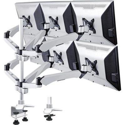 Support de table pour écran xergo 10 - 19 inclinable + pivotable, rotatif noir argent