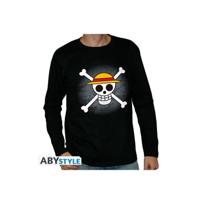 One Piece - T-shirt Skull with map homme ML black - Taille L