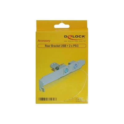 DeLOCK Rear Bracket USB > 2 x PS/2 - adaptateur clavier/souris - USB