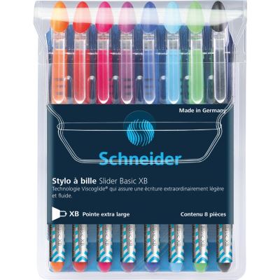 Stylo à bille Slider Basic Pte Extra Large Colours Pochette 8