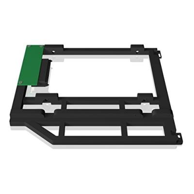 Icy box adaptateur aluminium pour 2,5 notebook ext hdd ssd. (9.5mm fente du lecteur dvd), noir raidsonic ib-ac645