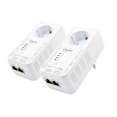 Allnet powerline all1681205double 1200mbit 2 bundle bridge homeplugv2 rj45)