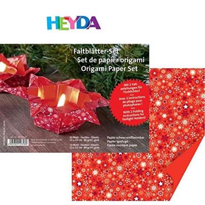 HEYDA Set de papier Origami Lucia Orange , 80g/m2, face