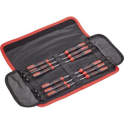 Lot de tournevis (12 pièces) TOOLCRAFT 1312678 plat, cruciforme Phillips, profil en T