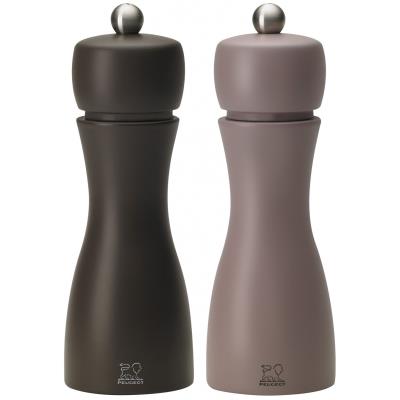 Peugeot - Duo de moulins à poivre et à sel manuels en bois couleur café et praliné 15 cm