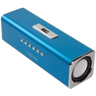 Logilink speaker portatile usb soundbox con lettore mp3 radio fm micro sd blu sp0038b