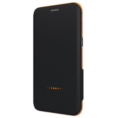 Gear4 BookCase - Flip cover voor mobiele telefoon - D3O - zwart - voor Samsung Galaxy S6 edge+