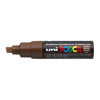 Uni-ball Posca Marqueur pointe large biseautée Marron