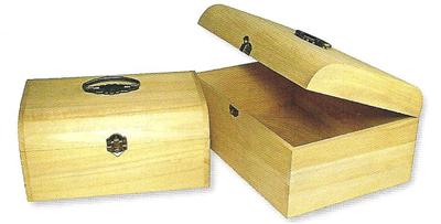 Valise en bois avec ornements antiques, grande