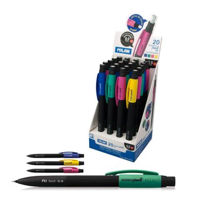 Exposant 20 porte-mines avec gomme Milan 0,5mm