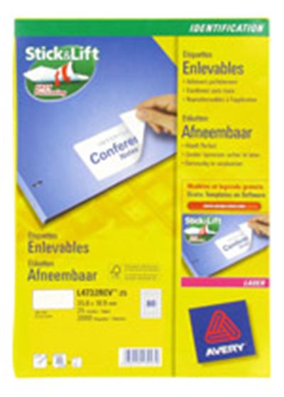 Etiquettes enlevables