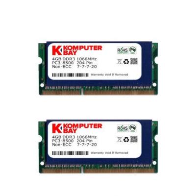 Komputerbay Kb_8Gb_2X4Gb_Hs_Ddr3_Hynix_So1066_28Gb Module De Mémoire 1066 Mhz Pc3 8500 Ddr3 Sodimm 204 Broches 2 X 4 Go