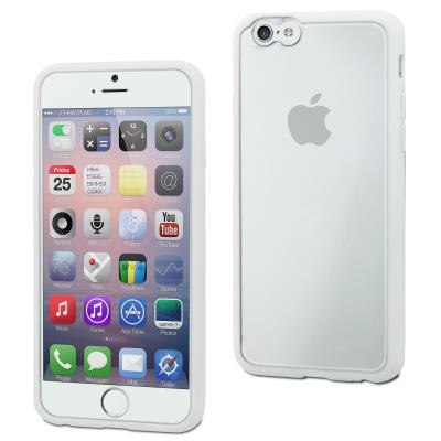 Muvit Myframe - Achterzijde behuizing voor mobiele telefoon - polycarbonaat, thermoplastic polyurethaan (TPU) - wit - voor Apple iPhone 6