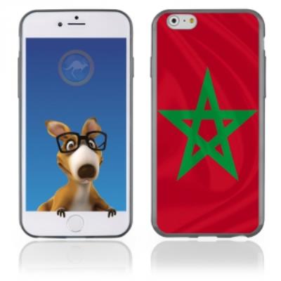 Coque Souple en gel pour iPhone 6 avec impression drapeau du Maroc