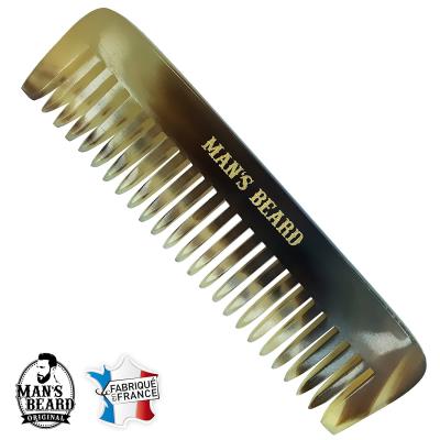 Man's Beard - Peigne à barbe en corne veritable - fabrication française - fabriqué à la main