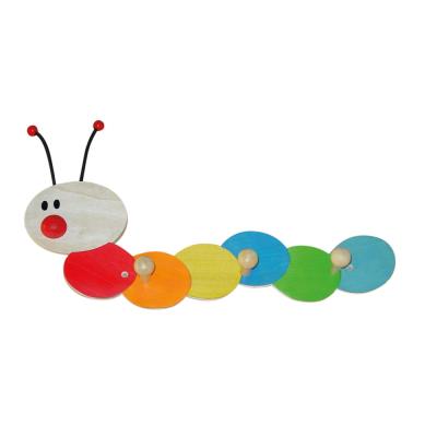 BIECO 23-021947 - PORTE MANTEAU BÉBÉ OU ENFANT CATERPILLAR, DU BOIS