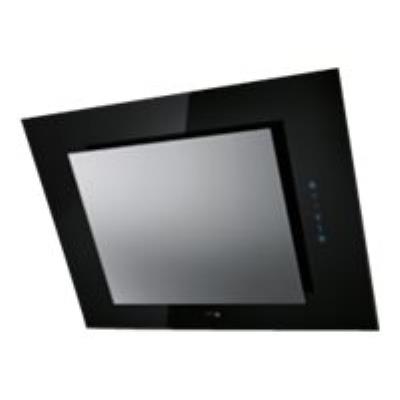Turboair Isotta - Hotte - hotte décorative - largeur : 80 cm - profondeur : 51.8 cm - evacuation & recyclage - inox et verre noir