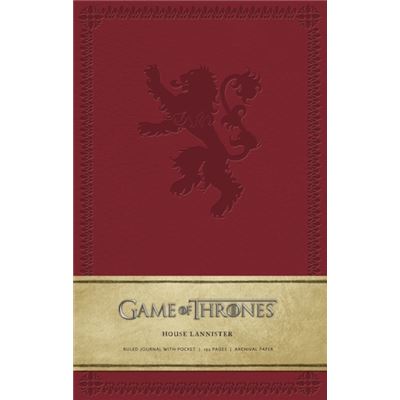 Game Of Thrones Ruled Journal: House Of Lannister (Hardcover)