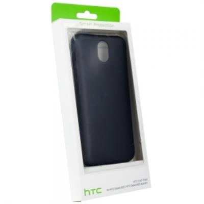 HTC HC C1050 - Achterzijde behuizing voor mobiele telefoon - thermoplastic polyurethaan (TPU) - warmzwart - voor HTC Desire 620