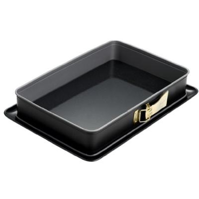 dr. oetker 1122 back-idee moule à charnière rectangulaire pour la pâtisserie avec plat de service livré dans un emballage cadeau