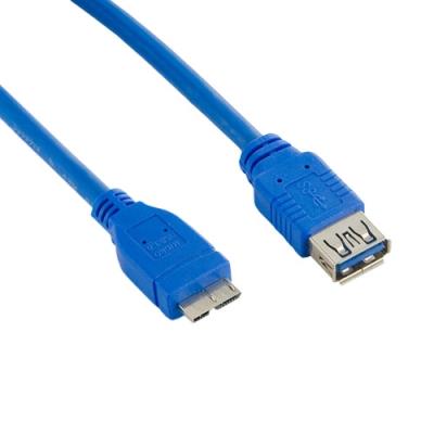 4World Câble Usb 3.0 Af Micro-Bm 4.0 08974 M (Bleu)