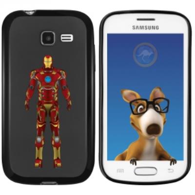 Coque Souple en gel noir pour Galaxy Trend Lite avec impression Motifs Iron