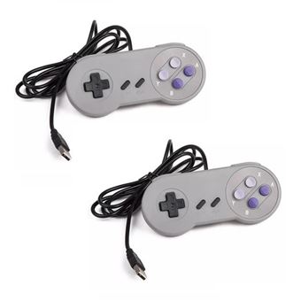 2 X Manette SNES (Super Nes) version US - contrôleur pour PC MAC via USB - Straße Game ® - 1