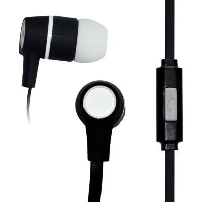 Vakoss écouteurs stéréo avec microphone silicone contrôle du volume sk-214k noir vko