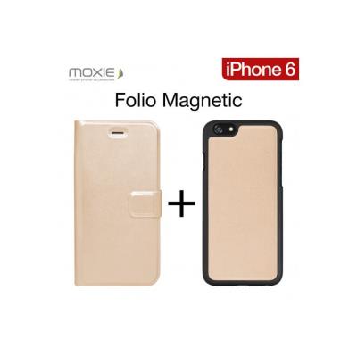 Housse avec coque amovible folio mag moxie pour iphone 6 (4.7) Gold