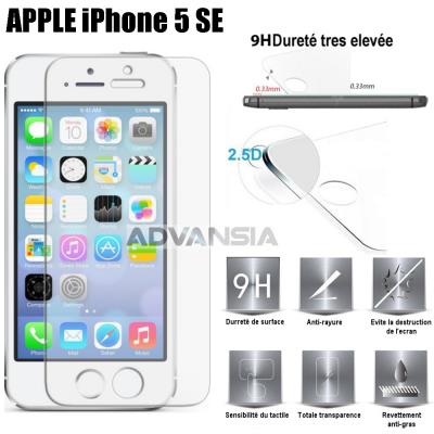 APPLE IPHONE 5SE Vitre protection d'ecran en verre trempé incassable Tempered Glass APPLE IPHONE 5SE (APPLE IPHONE 5SE)