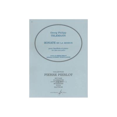 Partitions classique BILLAUDOT TELEMANN GEORG-PHILIPP - SONATE EN LA MINEUR - HAUTBOIS ET PIANO Hautbois