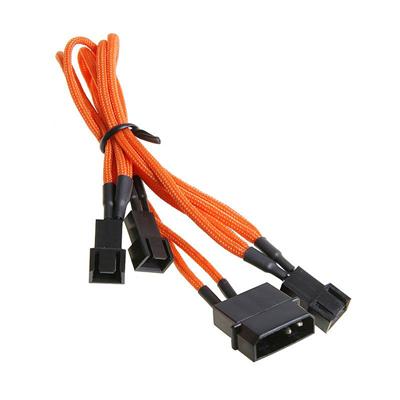 Bitfenix - Alchemy Orange - Cordon d'alimentation gainé - Molex vers 3x 3 pins - 20 cm (coloris orange)